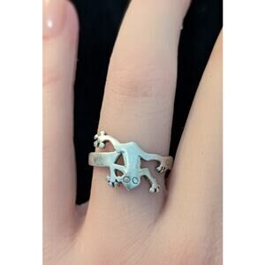 TMA 925 Thailand Sterling Tree Frog Ring Size 6.5